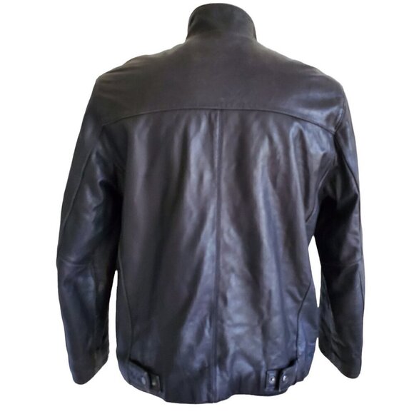 Marc New York Genuine Buttery Soft Leather Black Motorcycle Jacket Size L - Picture 2 of 16